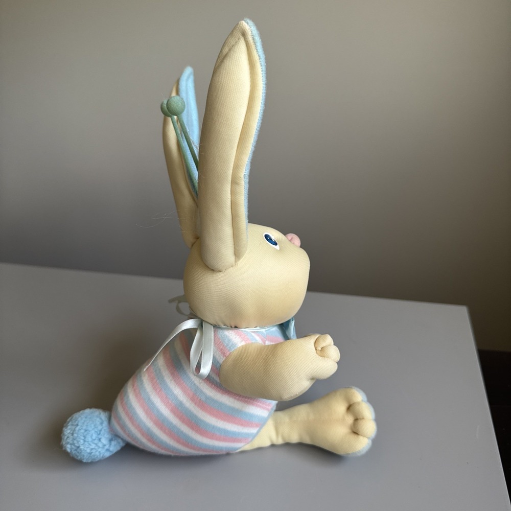 Vtg 1985 Cabbage Patch Kids Bunny Bee Xavier Roberts Blue Plush Pouch 13" - Picture 6 of 16